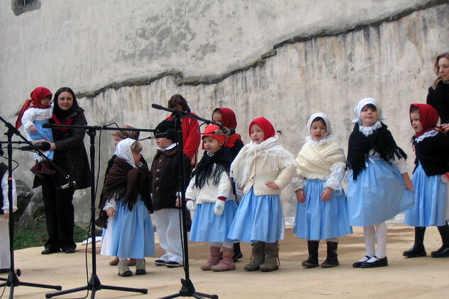 Folklórní vystoupení.